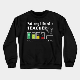 Battery Life Of A Teacher Crewneck Sweatshirt